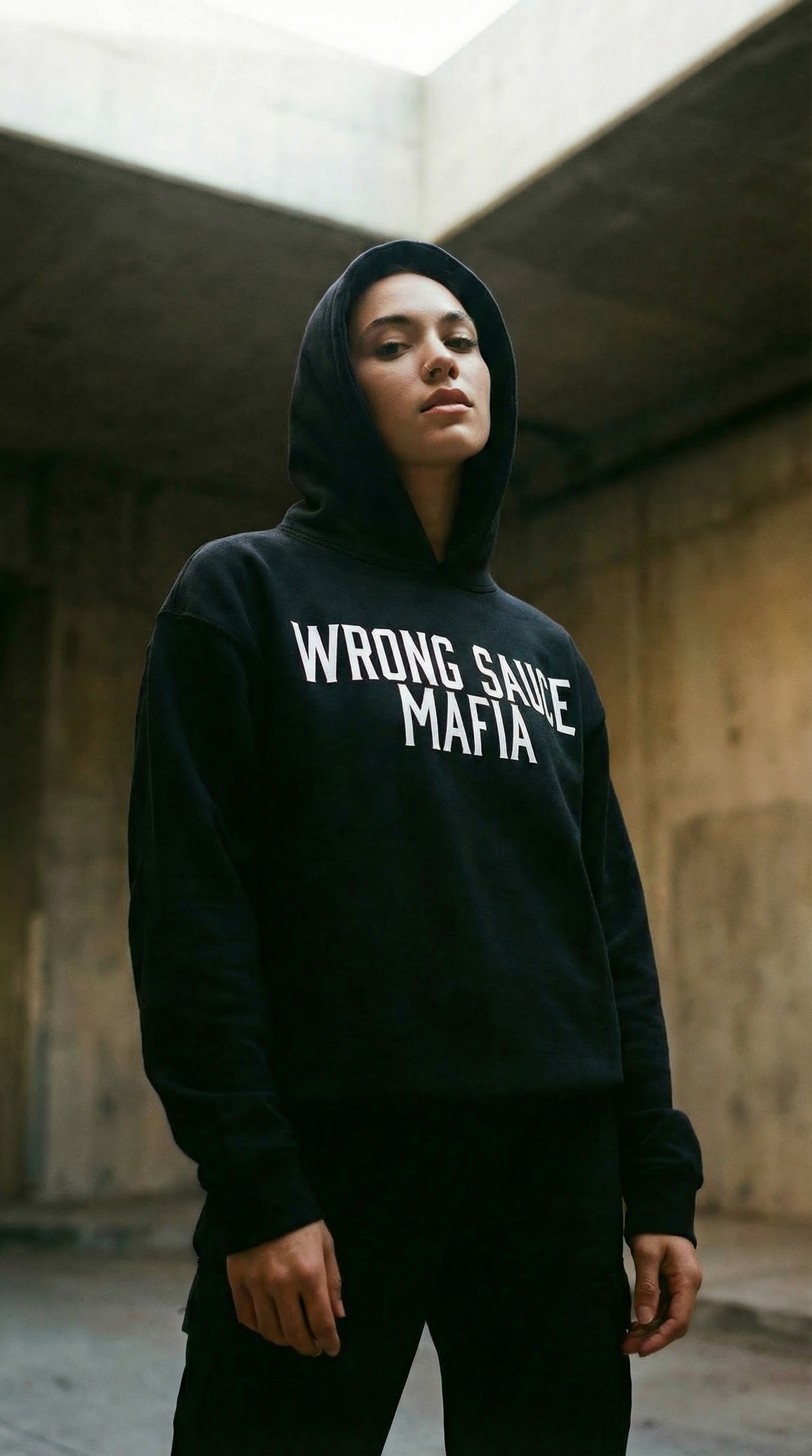 Wrong Sauce Mafia Premium Black Hoodie